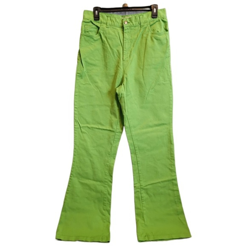 Forenza Women's 12T Green Cotton Stretch Flare Bootcut Pants Bright Charming